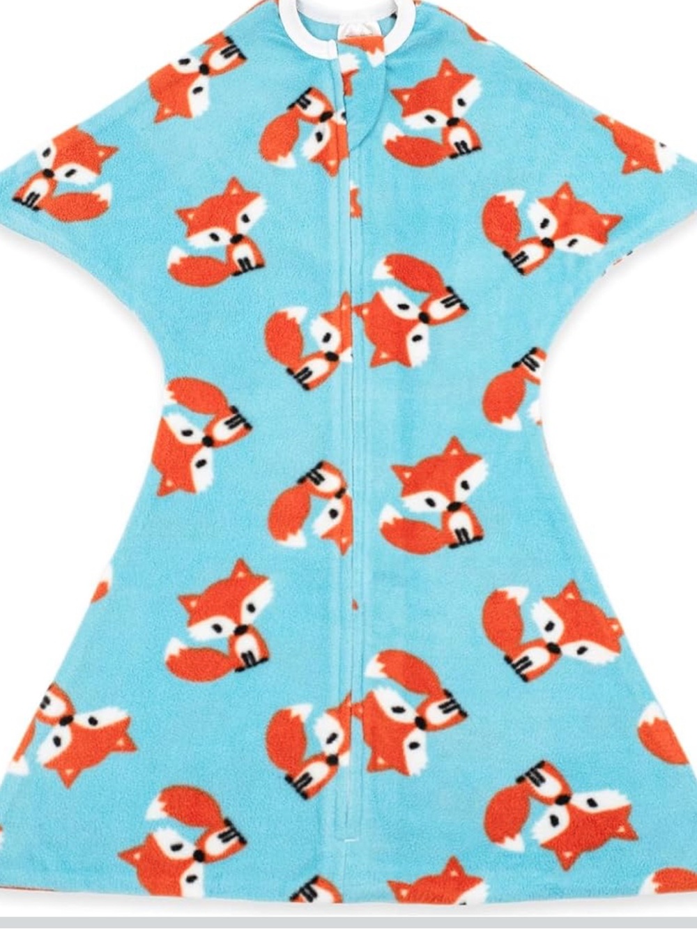 SleepingBaby Zipadee-Zip Fleece Transition Swaddle Fox Print 3-6M